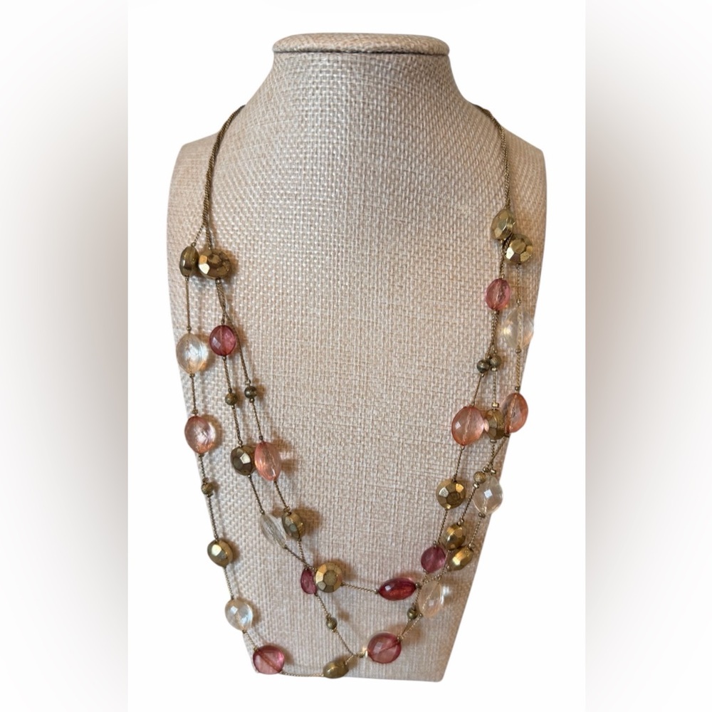 #654 NY & Company Multi-Strand‎ Beaded Necklace